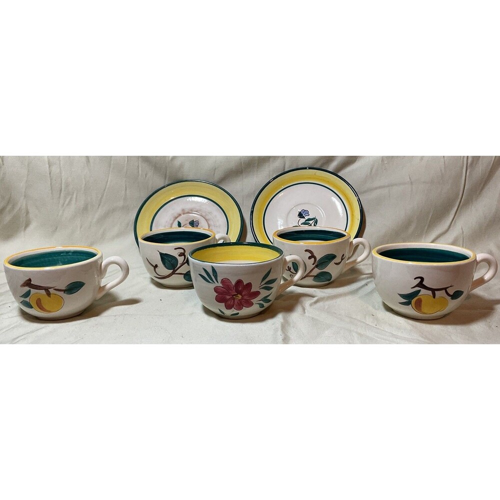 Stangl Pottery Cups And Saucers